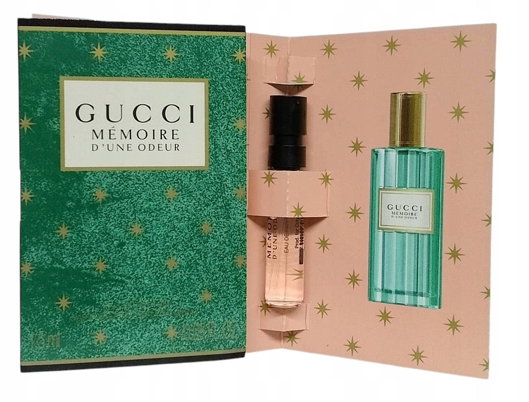 Gucci Memoire d'Une Odeur von Gucci Parfums, offizielle Parfümprobe, 1,5 ml, 0,05 fl. Unze. oz. eingestellter Duft Gucci Memoire d'Une Odeur von Gucci Parfums, offizielle Parfümprobe, 1,5 ml, 0,05 fl. Unze. oz. eingestellter Duft