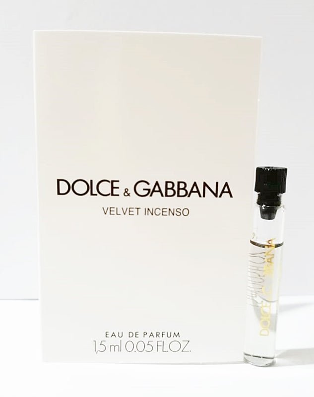 Velvet Incenso von Dolce & Gabbana 1,5 ml 0,05 fl. Unze. o.z. hivatalos parfüm minta, Velvet Incenso von Dolce & Gabbana 1,5 ml 0,05 fl. oz. o.z. offizielles Parfüm, Velvet Incenso von Dolce & Gabbana 1,5 ml 0,05 fl. oz. o.z. 官方香水样品, Offizieller Best