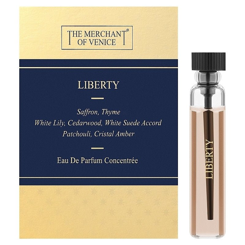 The Merchant of Venice Liberty 2ml 0.06 fl. o.z. Official perfume sample, The Merchant of Venice Liberty 2ml 0.06 fl. o.z. 液量オンス公式香水サンプル, The Merchant of Venice Liberty 2ml 0.06 fl. o.z. официална парфюмна проба, The Merchant of Venice Liberty 2ml 0.06 fl. o.z. échantillon de parfum officiel, The Merchant of Venice Liberty 2ml 0.06 fl. o.z. virallinen hajuvesinäyte, The Merchant of Venice Liberty 2ml 0.06 fl. o.z. oficjalna próbka perfum,
