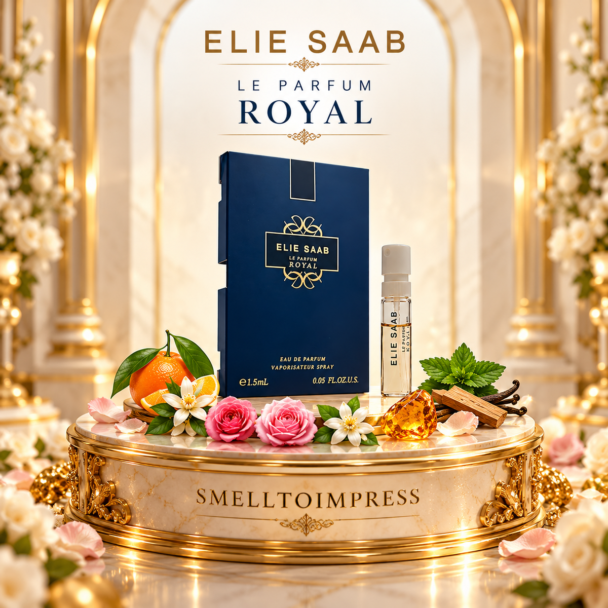 Bild der offiziellen Parfumprobe Elie Saab Le Parfum Royal von Smelltoimpress 1,5 ml