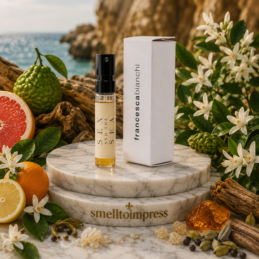 Bild der offiziellen Parfumprobe Francesca Bianchi Sex and the Sea Neroli 1,5 ml 0,07 fl. oz.