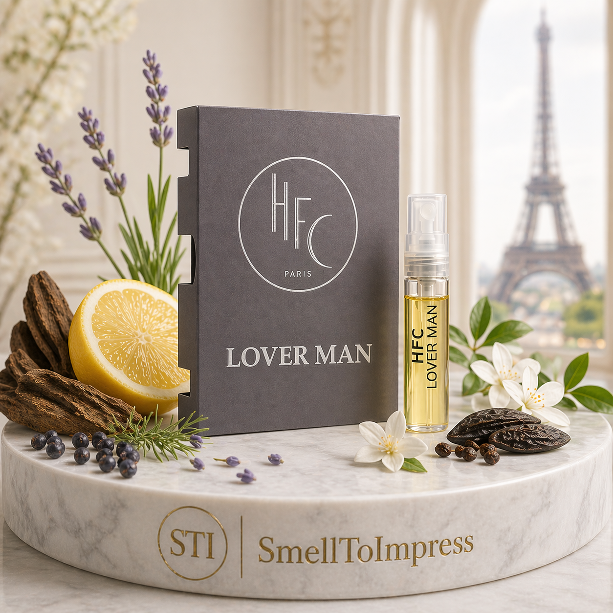 HFC Paris Lover Man 2.5ml 0.08 fl. oz. official perfume sample fragrance tester