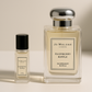 6-ml-Parfümprobe von Jo Malone Raspberry Ripple neben einer 100-ml-Flasche Jo Malone Raspberry Ripple