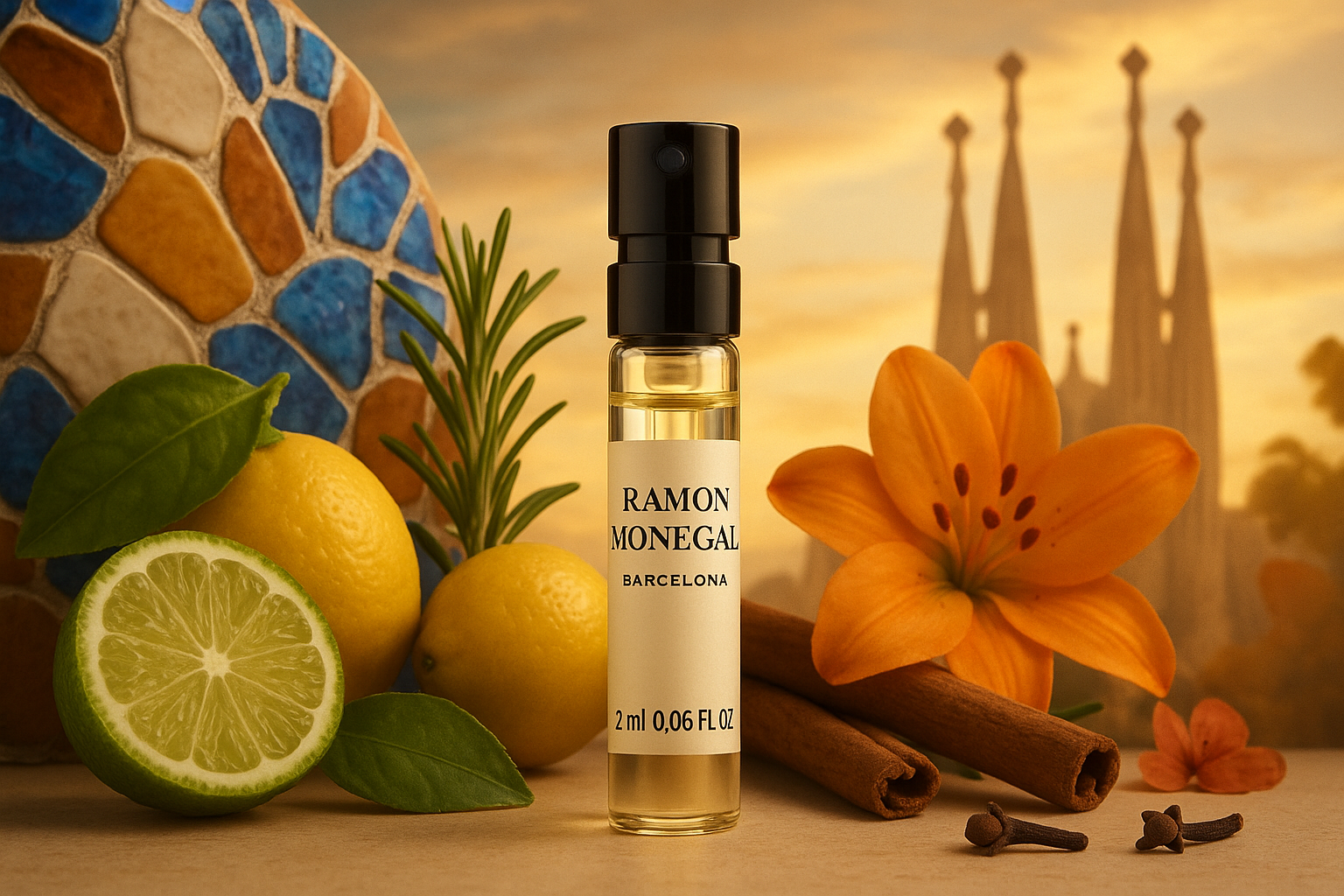 Ramon Monegal Barcelona offizielle Parfüm Probe 2ml 0,06 fl.o.z. Parfüm-Tester