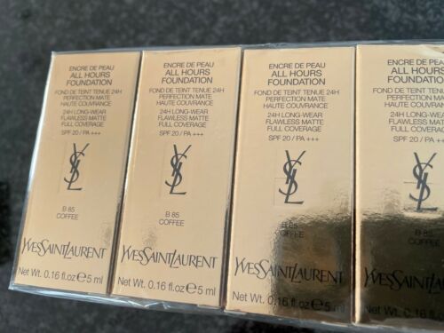 Yves Saint Laurent All Hours Foundation 5 ml 0,16 fl. Unze. oz. Offizielles Hautpflegemuster im Parfümtester „Coffee B 85 Coffee“.